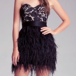 Bebe feather dress